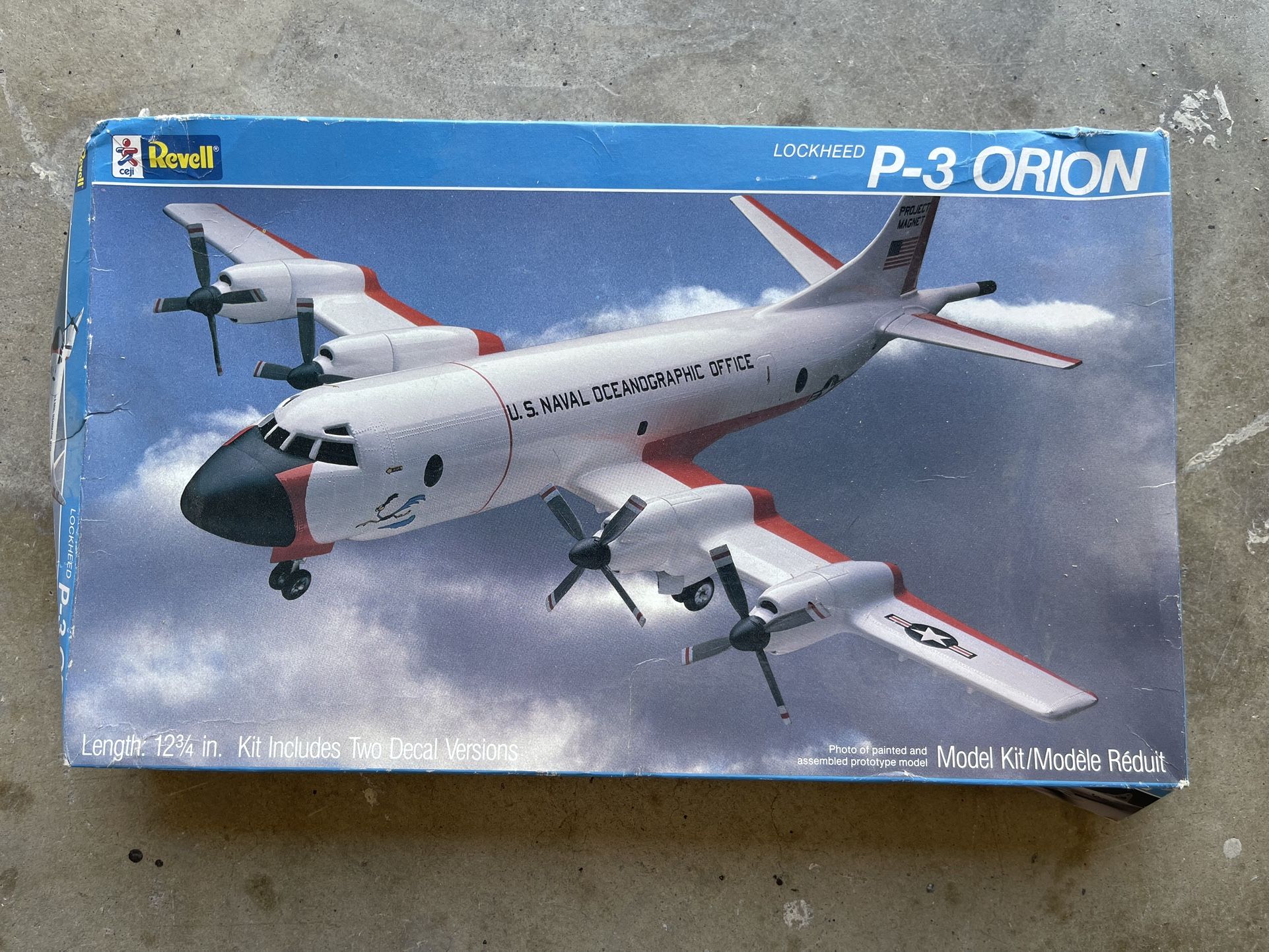 Vintage Revell Lockheed P-3 Orion Model Kit 12 3/4 In Length