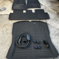 Tesla Charger , Tesla Floor Mats, Tesla Jack Pucks