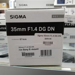 Sigma 35mm F1.4 DG DN For Sony ☆ 4 Year Sigma Warranty ☆
