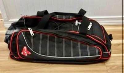This Brand New With Tags, Boston Red Sox Official MLB Genuine Merchandise Duffle Gym Bag.