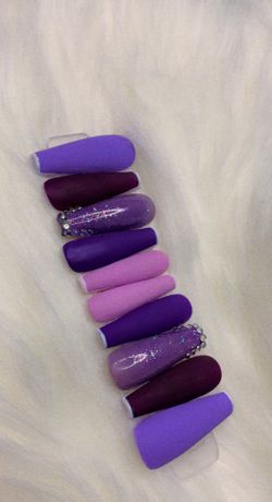 Purple Press Ons