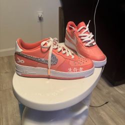 Custom Breast Cancer Awareness Air Force 1’s Size 7