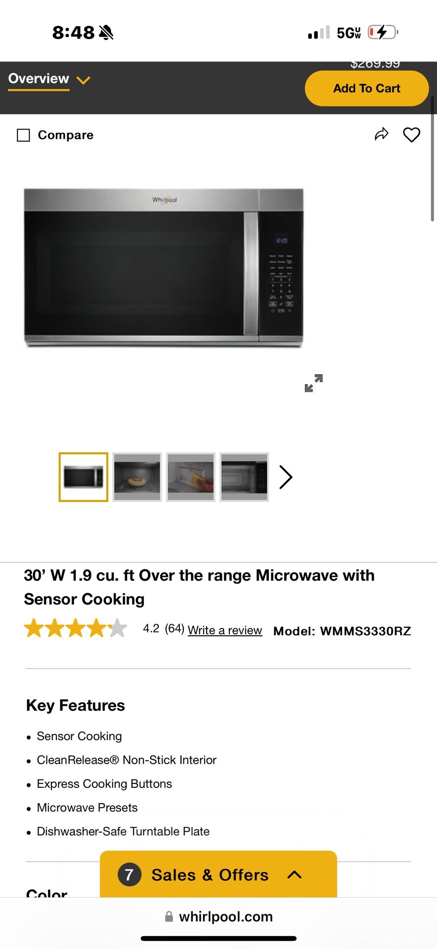 Whirlpool Microwave