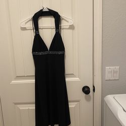 Cocktail and Party Halter neck  black Dress 