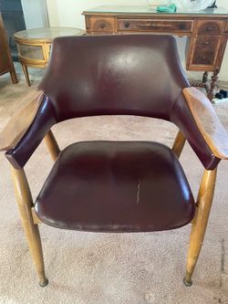 Mid-Century Modern Vinyl Armchair