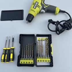 Ryobi D43K Trigger Corded Power Drill N Titanium Twist Drill Bit Kit (22-Piece 