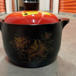 Ceramic Cooking Pot by ARST – Floral Design – “Healthy Living” – Chinaware