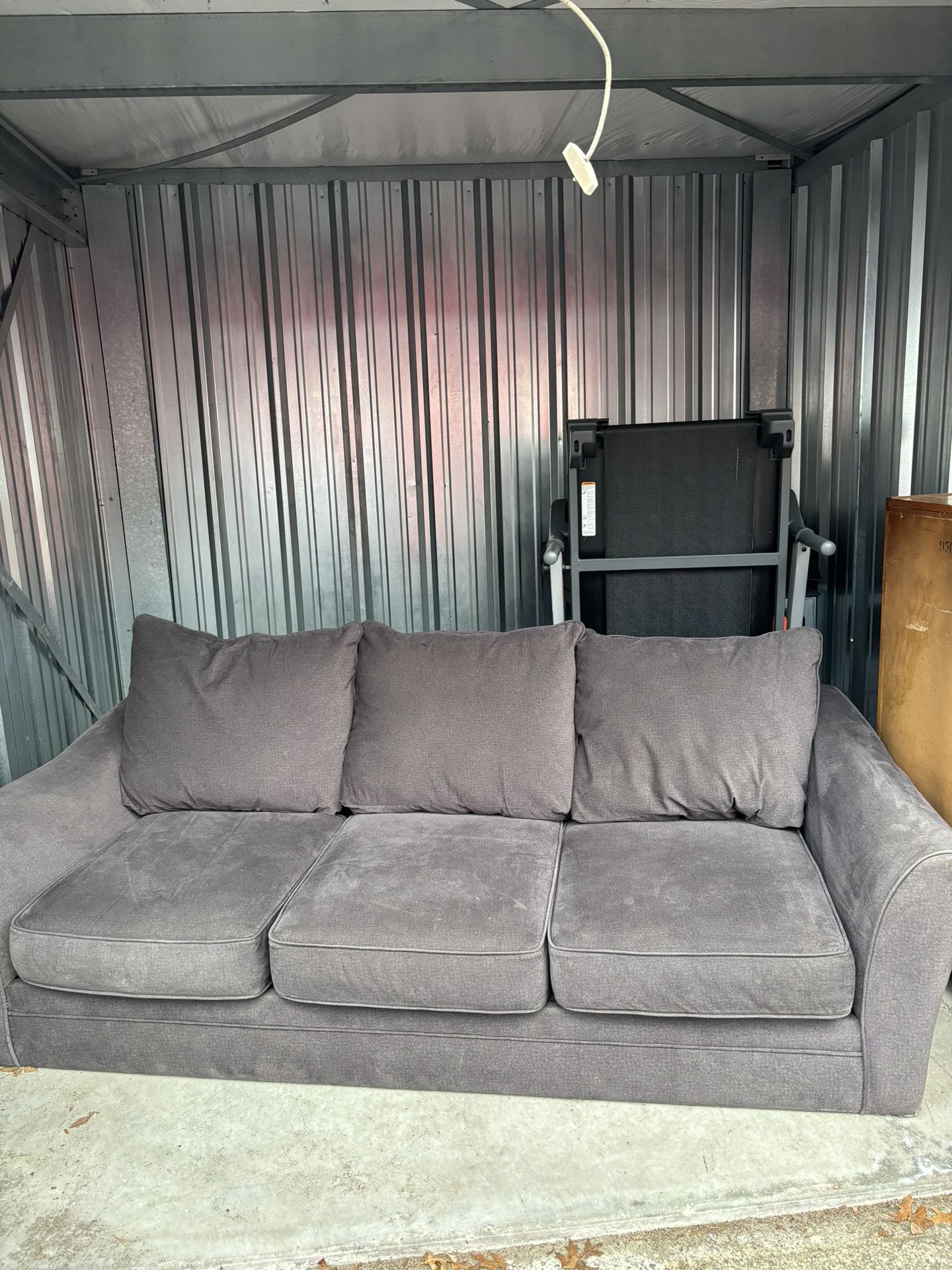 Plush Charcoal Gray Couch With Oversized Chair To Match . 
