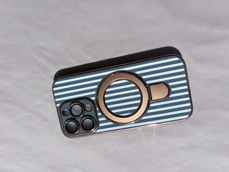 Striped iPhone Pro Case with MagSafe Ring Stand