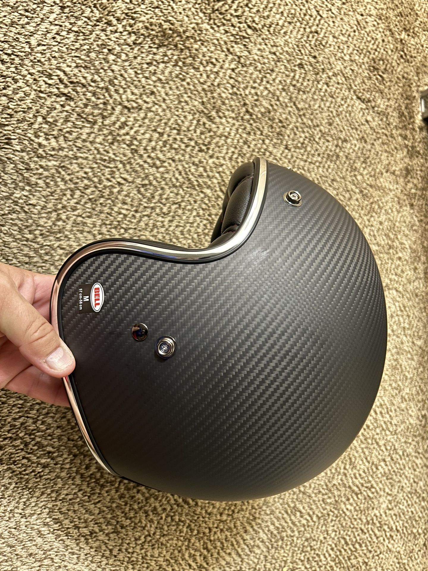 Bell Custom Carbin fiber 3/4 Motorcycle Helmet