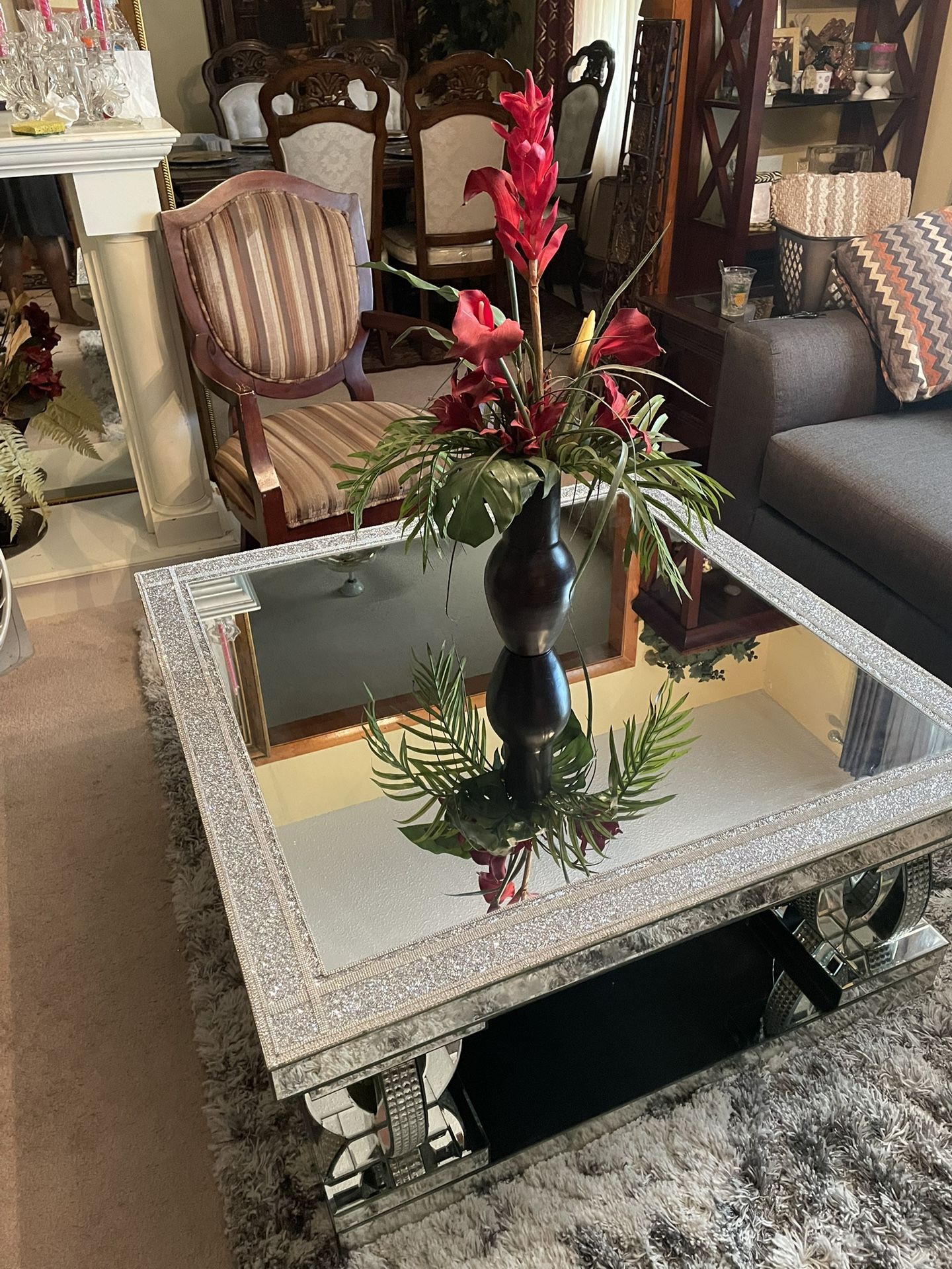 Bling Mirrored Coffee Table