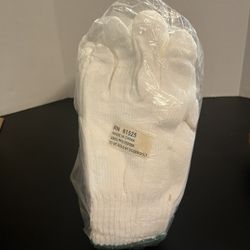 Polyester White Work Gloves 
