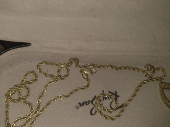 Real Gold Not Plated Chain And Pendant