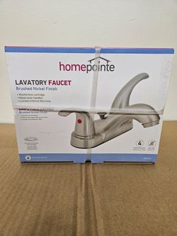 Homepointe Brushed Nickel Two-Handle Lavatory Faucet