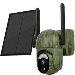  Srutueo 4MP 4G Solar Security Camera Outdoor Human/Animal Detection 2-Way Talk IP66 Waterproof Wildlife Camera (A)