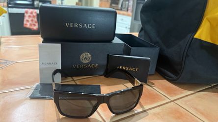 Versace Black Sunglasses with Case and Box