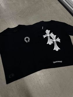 Black chrome heart tee
