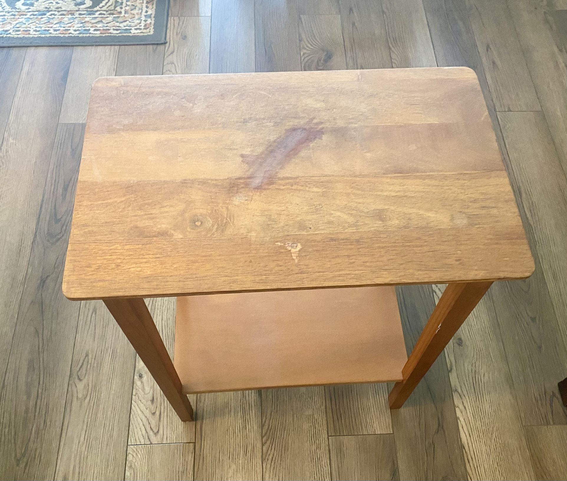 Small Table With A Bottom Shelf