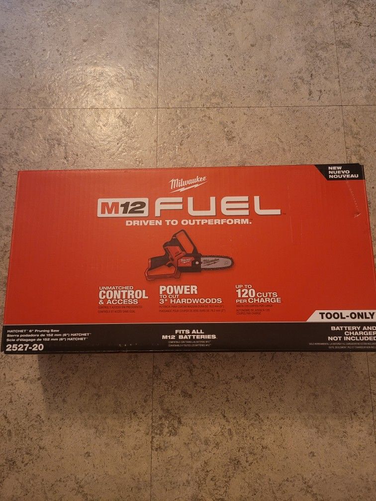 Milwaukee Fuel M12 Hatchet Chainsaw Tool Only Brand New $120 Firm Cash Olny