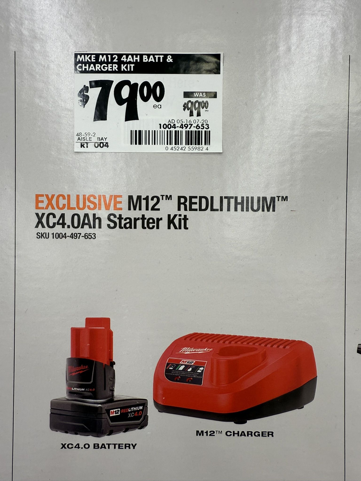Milwaukee M12 REDLITHIUM XC4.0Ah Starter Kit