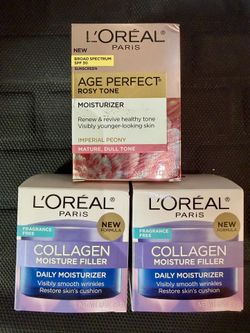 LāOrĆ©al Skincare Bundle - Collagen Moisturizer + Age Perfect Rosy Tone SPF