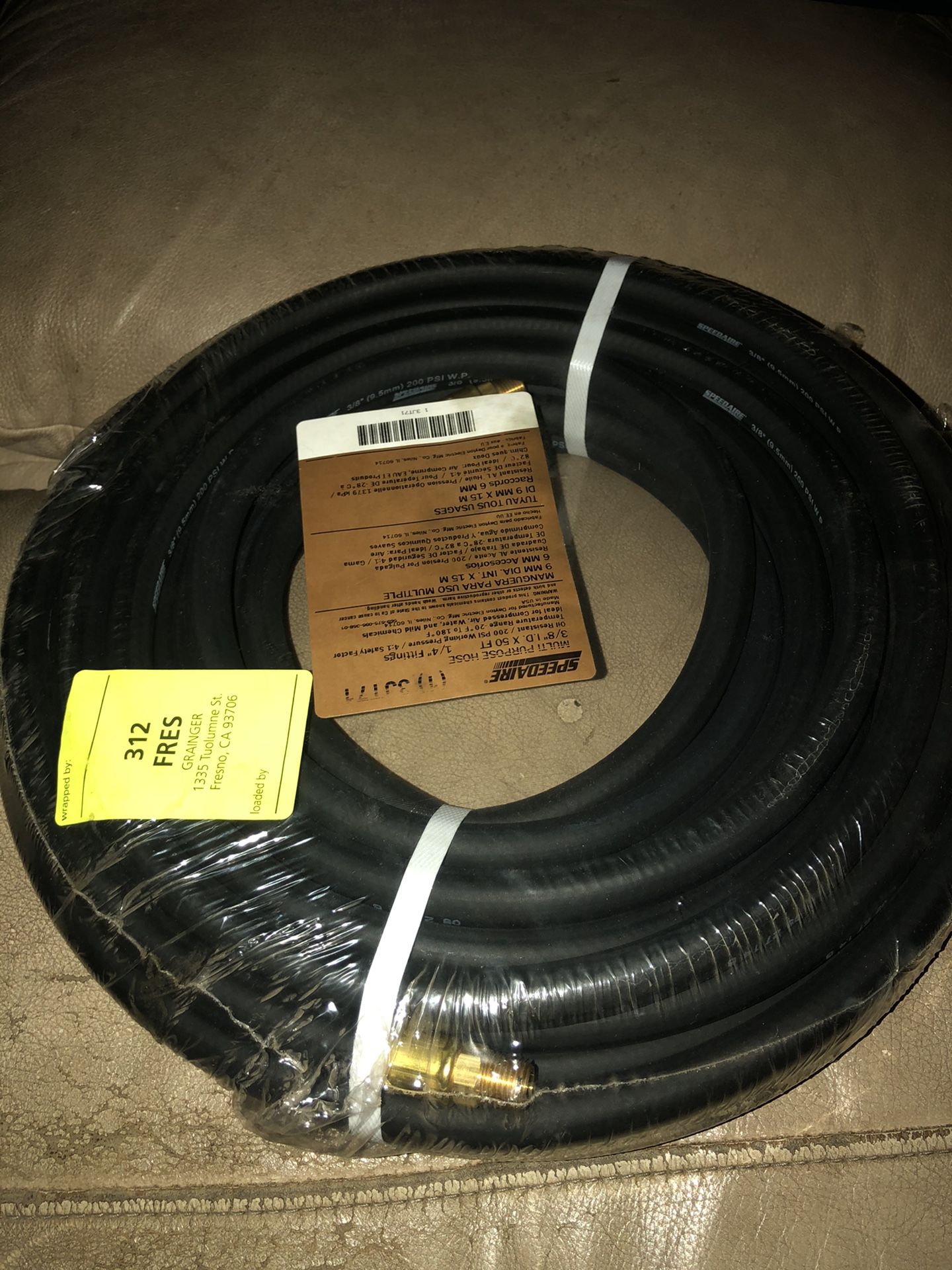 Grand new 50 Ft Speedaire compressor air hose .