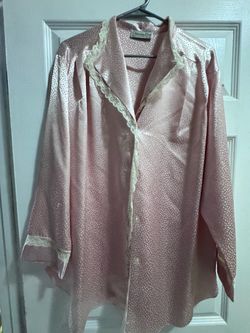 Christian Dior Pink Satin Pajama Shirt