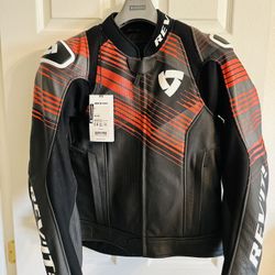 Revit Apex Perforated Leather Racing Motorcycle Jacket Size 50