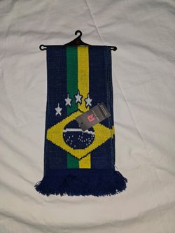 Brazil National Flag Soccer Scarf - Bold Blue, Green & Yellow