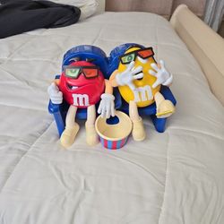 M&M Candy Dispenser At The Movies With 3D glasses Collectible