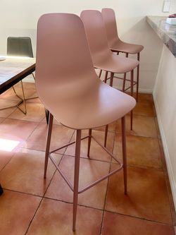 Article Bar Stools in Dusty Pink