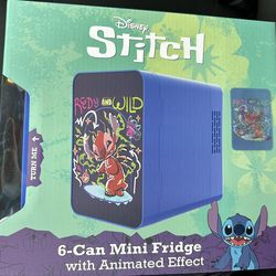 LIMITED Disney Stitch 6 Can Mini Fridge NEW- VERY RARE DISNEY - Never Opened