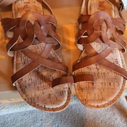 Korks Leather Gladiator Sandals Size 10