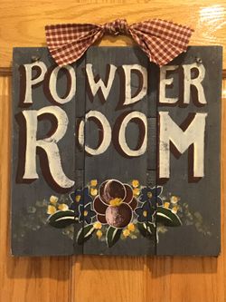 Powder Room Plaque