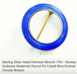 Antique Sterling Silver Askel Holmsen Brooch / Pin - Norway