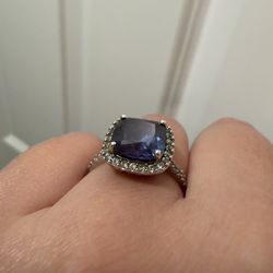Lab  Created Alexandrite Ring Size 8