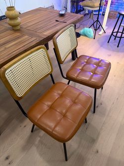 Brown Leather Faux Chairs