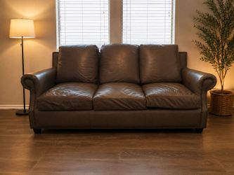 Luxury Brown Leather Sofa – Premium Leather Furniture Co. - NEGOTIABLE