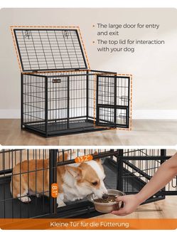 Heavy-Duty Dog Crate 36.4 x 22.6 x 25.2 Inches