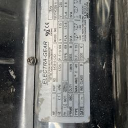 1HP Electra-Gear Stainless Steel C-face Electric Motor For Boat 