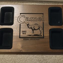 Vintage Camel Zippo Collection Wood Wall Mount 
