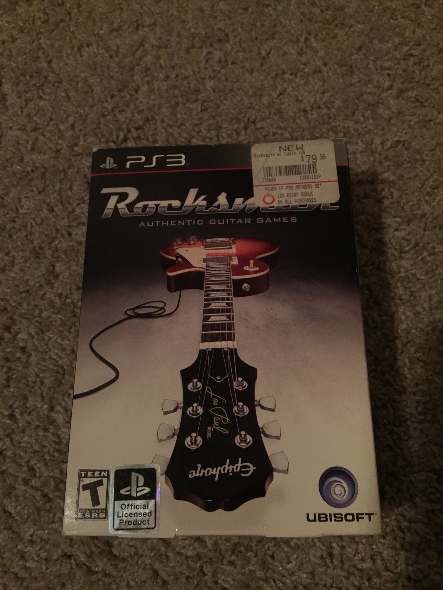 PS3 Rocksmith guitar game plus guitar cable