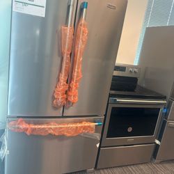 Maytag Refrigerator And Electric Range Kitchen Set
