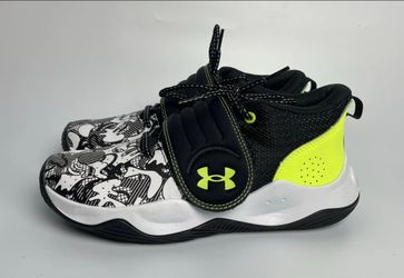 Under Armour Zone BB GS 'Colorshift - White Black' Youth Kids Childrens Sneakers Shoes Activewear Size 5 Y