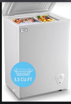 Chest Freezer 3.5 Cu.Ft Small Deep Freezer Top Door