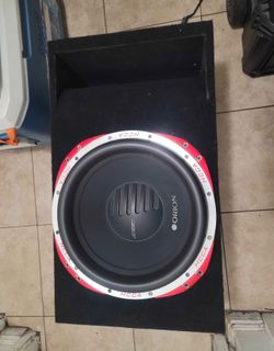 15” Orion subwoofer 2500 watts rms with double baffle ported enclosure