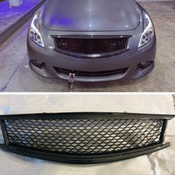 For Infiniti G25 G37 Sedan 4 Door 2010 2011 2012 2013 Front Grille Grill Carbon Fiber