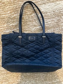 Kate Spade Navy Quilted Nylon Tote Bag