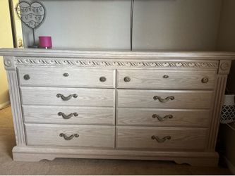 Tan Faux wood dresser (match)