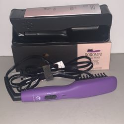 Calista GoGo Mini Detail Purple Brush Compact Touch Up Heat Styling Tool NEW